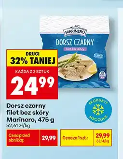 Biedronka Dorsz czarny filet bez skóry Marinero oferta