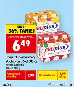 Biedronka Jogurt owocowy Aktiplus 6-pak oferta