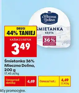 Biedronka Śmietanka Mleczna Dolina 36% oferta