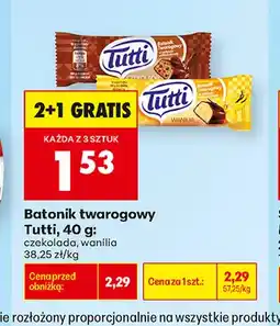 Biedronka Batonik twarogowy Tutti wanilia oferta