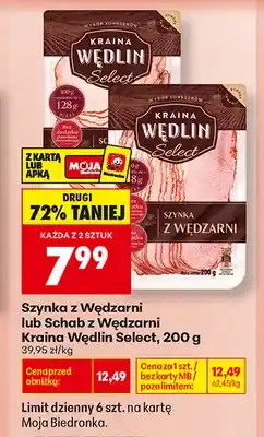 Biedronka Szynka z Wędzarni Kraina Wędlin Select oferta