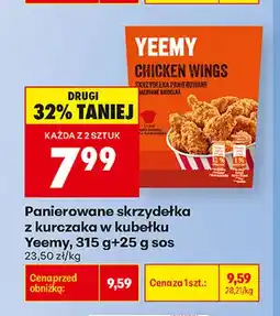 Biedronka Panierowane skrzydełka z kurczaka w kubełku Yeemy oferta