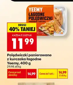 Biedronka Polędwiczki panierowane z kurczaka łagodne Yeemy oferta