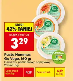 Biedronka Pasta hummus Go Vege klasyczny oferta