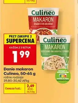 Biedronka Danie makaron w sosie serowo-śmietanowym ze szpinakiem Culineo oferta