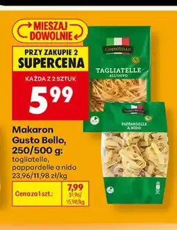 Biedronka Makaron Gusto Bello pappardelle a nido oferta