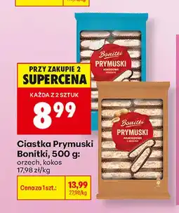 Biedronka Ciastka Prymuski Bonitki orzech oferta