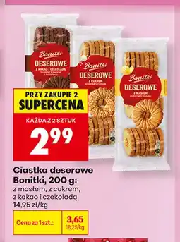 Biedronka Ciastka deserowe Bonitki z kakao i czekoladą oferta