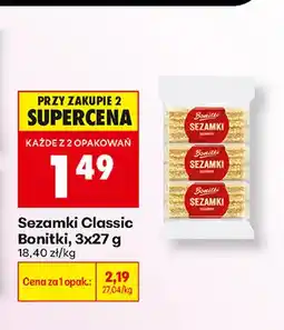 Biedronka Sezamki Classic Bonitki 3-pak oferta