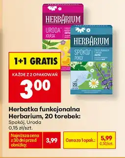 Biedronka Herbatka funkcjonalna Herbarium Spokój oferta