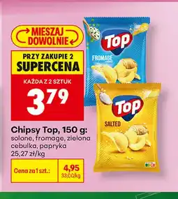 Biedronka Chipsy Top zielona cebulka oferta