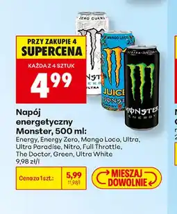 Biedronka Napój energetyczny Monster Energy Zero oferta