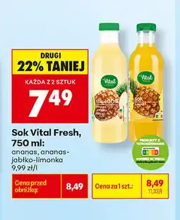 Biedronka Sok Vital Fresh ananas-jabłko-limonka oferta