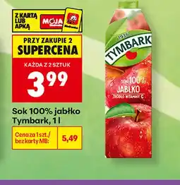 Biedronka Sok jabłko Tymbark 100% oferta