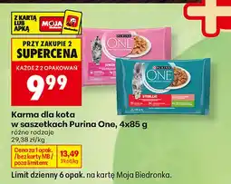 Biedronka Karma dla kota w saszetkach Purina One 4-pak oferta