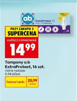 Biedronka Tampony o.b. ExtraProtect oferta