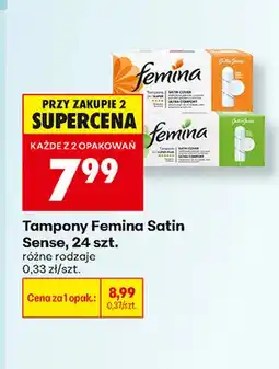 Biedronka Tampony Femina Satin Sense oferta