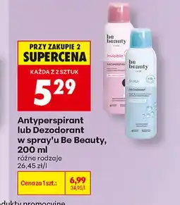 Biedronka Antyperspirant w spray'u Be Beauty oferta