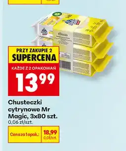 Biedronka Chusteczki cytrynowe Mr Magic 3-pak oferta
