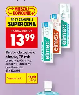 Biedronka Pasta do zębów Elmex sensitive gentle white oferta