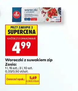 Biedronka Woreczki z suwakiem zip 3 l Zosia oferta