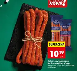 Biedronka Kabanosy klasyczne Kraina Wędlin wieprzowe oferta