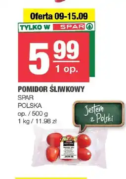 Spar Pomidory śliwkowe SPAR polskie oferta