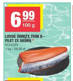 Spar Łosoś świeży trim D filet ze skórą Kohler oferta