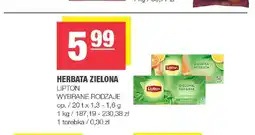 Spar Herbata zielona Lipton oferta