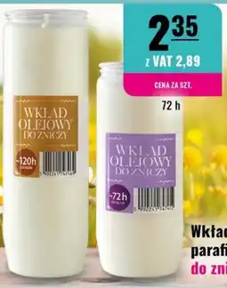Eurocash Wkład Olejowy do Zniczy oferta