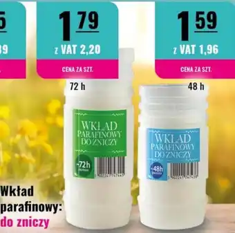 Wkład Parafinowy Do Zniczy