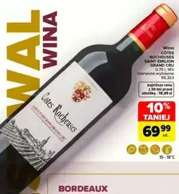 Carrefour CÔTES ROCHEUSES SAINT-EMILION GRAND CRU oferta