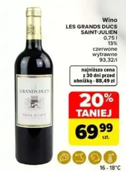 Carrefour Wino LES GRANDS DUCS SAINT-JULIEN oferta