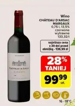 Carrefour Wino CHÂTEAU D'ARSAC MARGAUX oferta