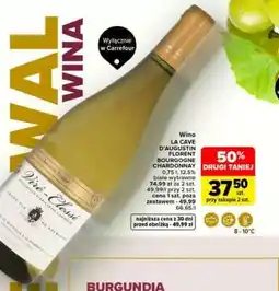 Carrefour Wino LA CAVE D'AUGUSTIN FLORENT BOURGOGNE CHARDONNAY oferta