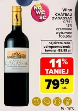 Carrefour Wino CHÂTEAU D'AGASSAC oferta