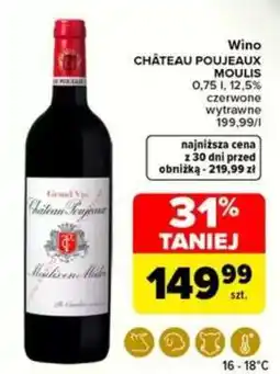Carrefour Wino CHÂTEAU POUJEAUX MOULIS oferta
