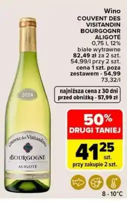 Carrefour COUVENT DES VISITANDIN BOURGOGNE ALIGOTÉ oferta