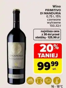 Carrefour Wino Primitivo Di Manduria oferta