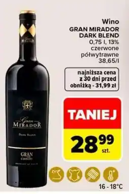 Carrefour Wino GRAN MIRADOR DARK BLEND oferta