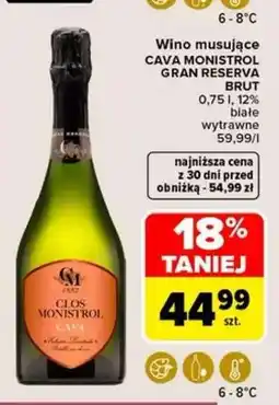 Carrefour CAVA MONISTROL GRAN RESERVA BRUT oferta