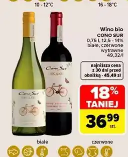 Carrefour Wino bio CONO SUR oferta