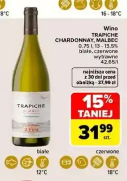 Carrefour TRAPICHE CHARDONNAY, MALBEC oferta