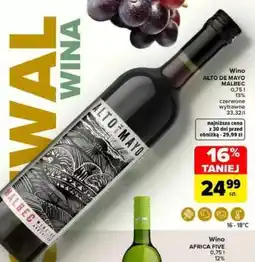Carrefour Wino ALTO DE MAYO MALBEC oferta