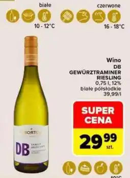 Carrefour Wino DB GEWÜRZTRAMINER RIESLING oferta