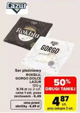 Carrefour Ser pleśniowy ROKBLU, GORGO DOLCE LAZUR oferta