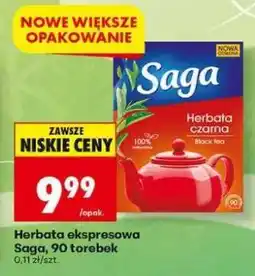 Biedronka Herbata ekspresowa Saga, 90 torebek oferta