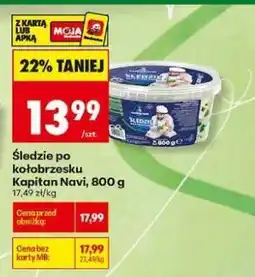 Biedronka śledzie po kołobrzesku Kapitan Navi 800 g oferta