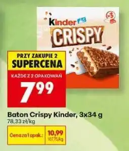 Biedronka Baton Crispy Kinder, 3x34 g oferta