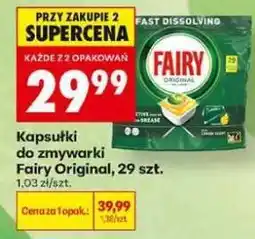 Biedronka Kapsułki do zmywarki Fairy Original, 29 szt oferta